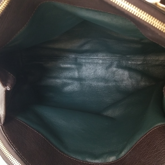 Marc Jacobs Hudson Striping Leather Satchel with Leather Lining in Dark … - Picture 13 of 17